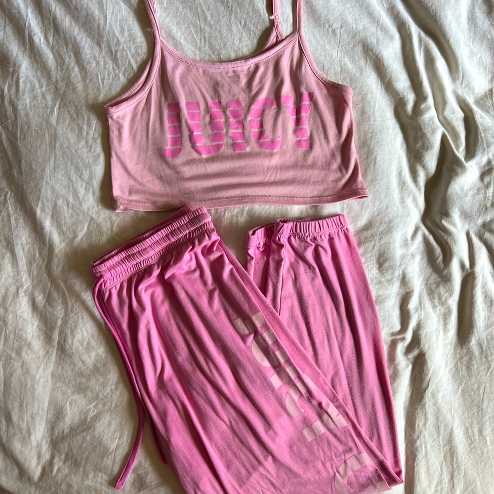 Juicy couture pink soft pajamas sleep wear collection size medium